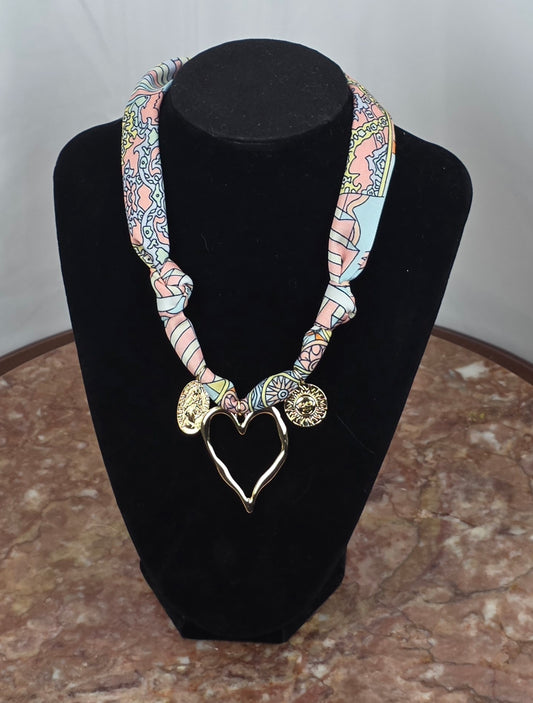 Bohemian Scarf Charm Necklace