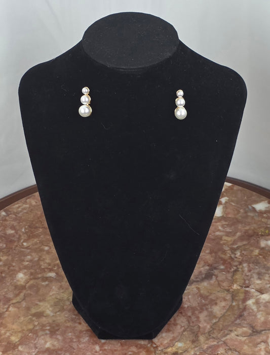 Stacked Pearl Earrings