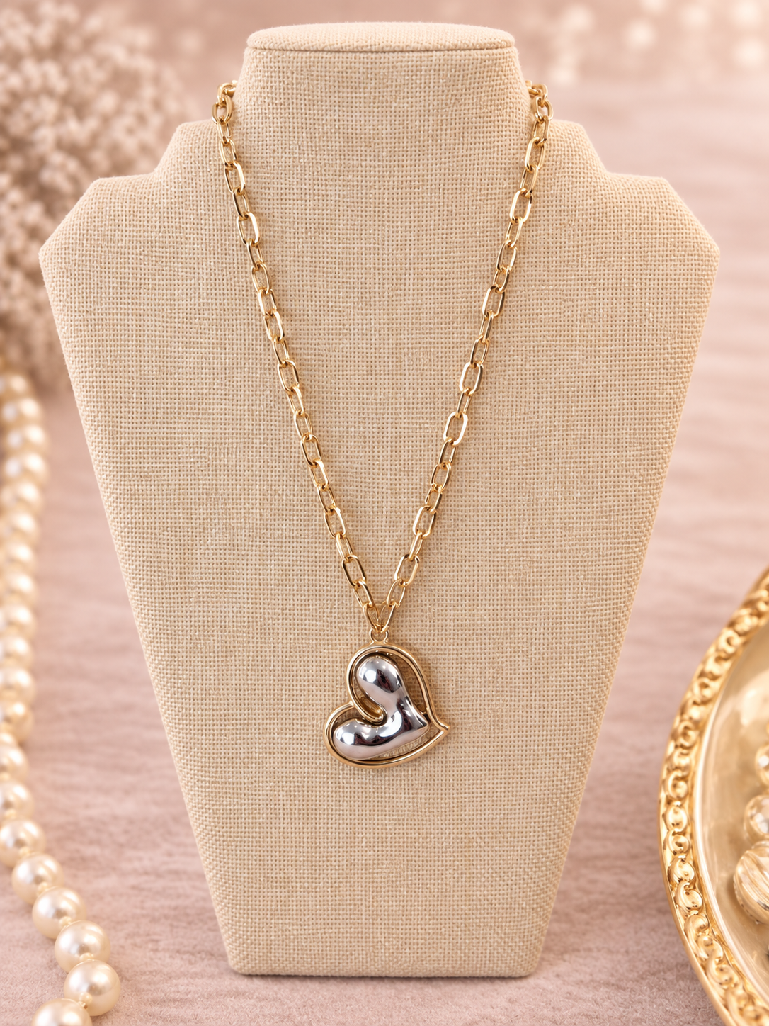 Gilded Heart Necklace