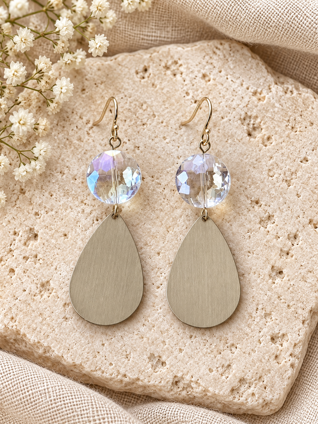Lumière Crystal Teardrop Earrings