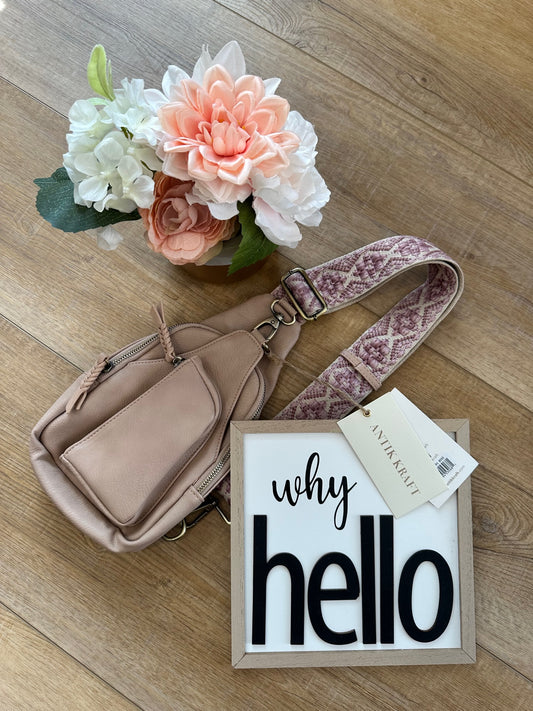 Zoey Boho Sling Bag With Guitar Strap