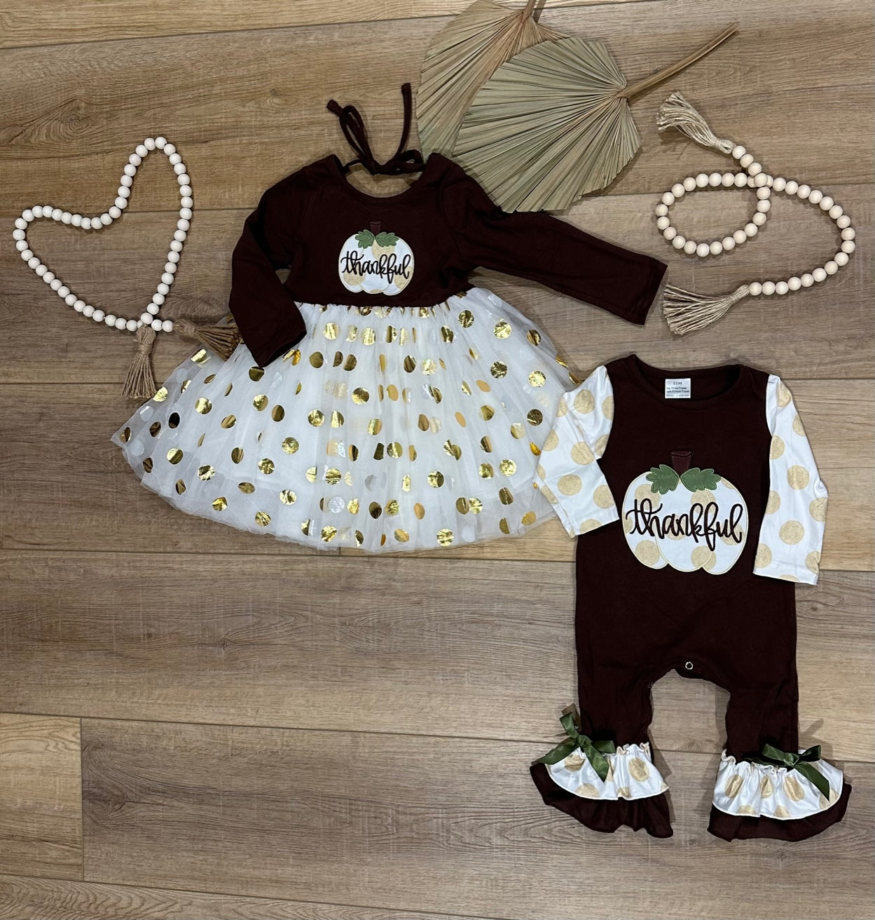 Thanksgiving Pumpkin Applique Girl Tutu Dress