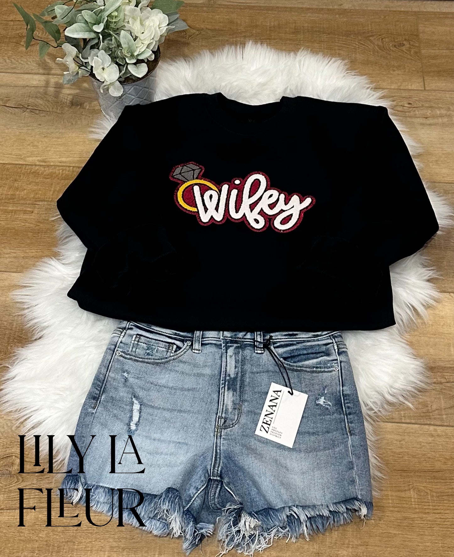 EXCLUSIVE “WIFEY” Chenille Patch Crew