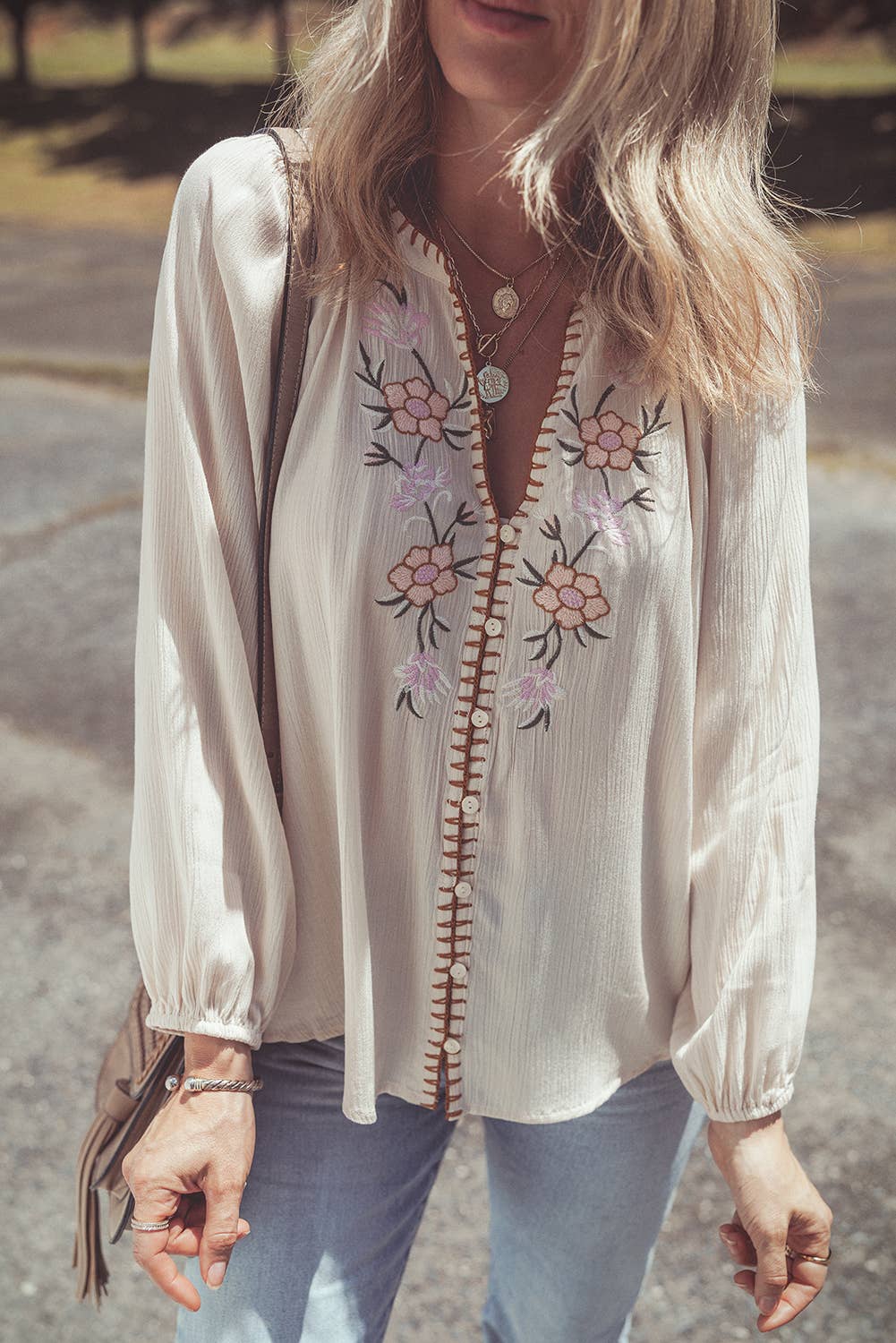 Meadow Bloom Embroidered Blouse