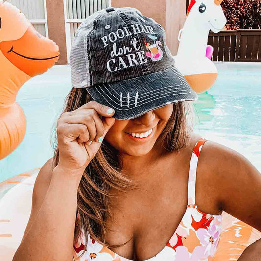 "Pool Hair Don't Care" Trucker Hat