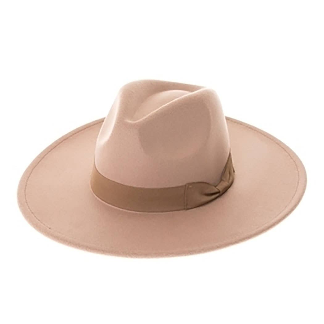 Vegan Felt Wide Brim Panama Hat