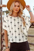 Bow-Print Blouse