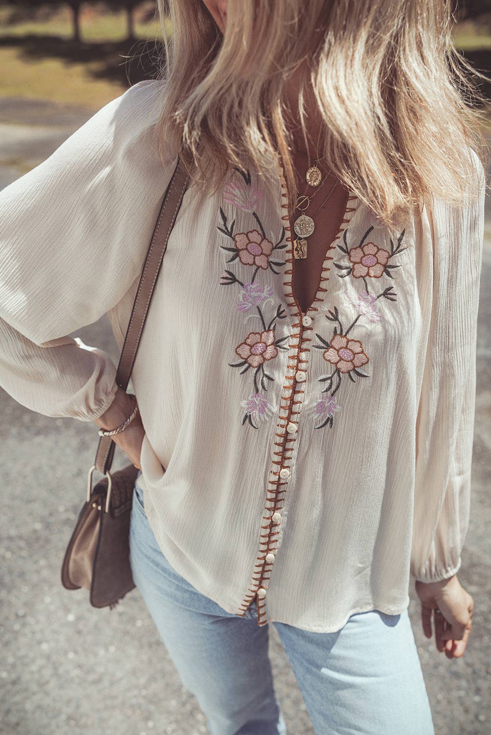 Meadow Bloom Embroidered Blouse