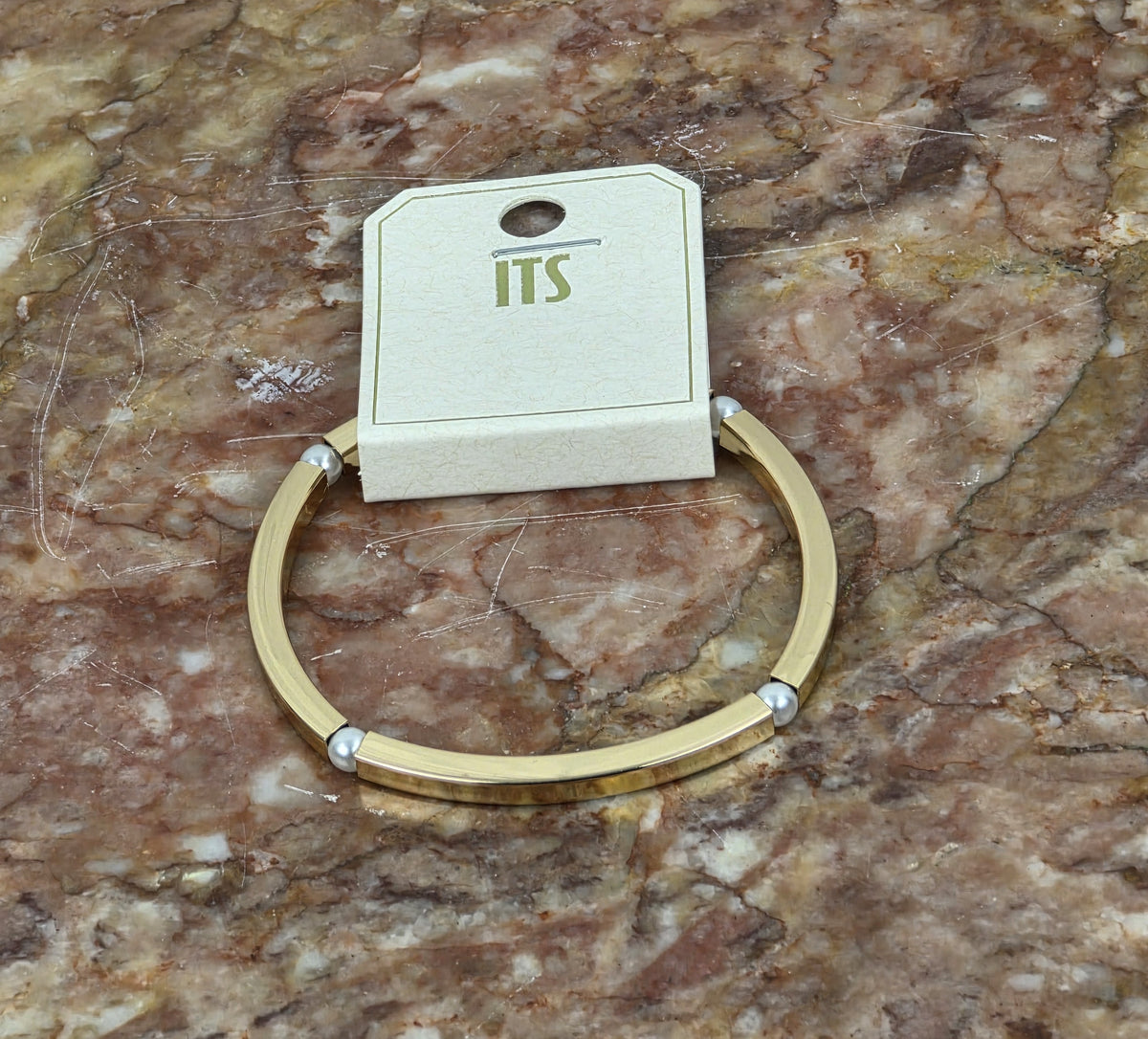 Gold and Pearl Accent Bracelet