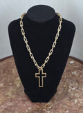 U-Link Cross Pendant Necklace