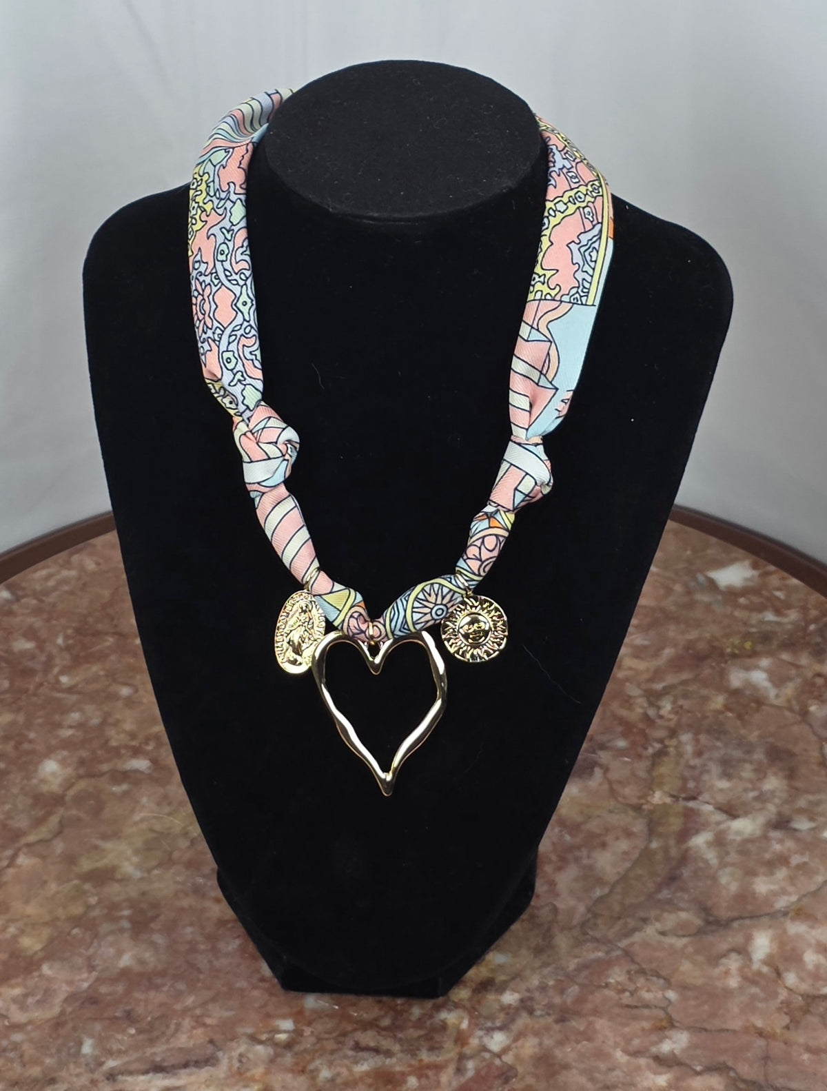 Bohemian Scarf Charm Necklace