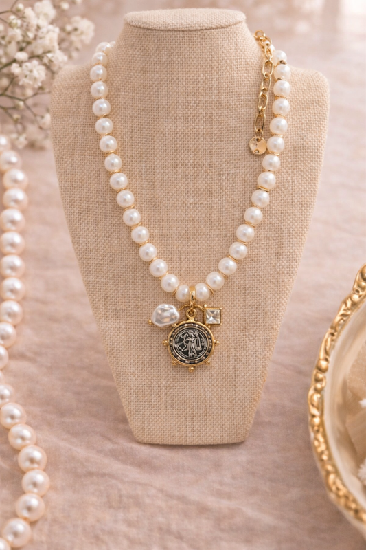 Pearl & Coin Necklace