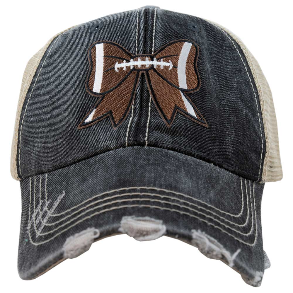 Football Bow Patch Trucker Hat
