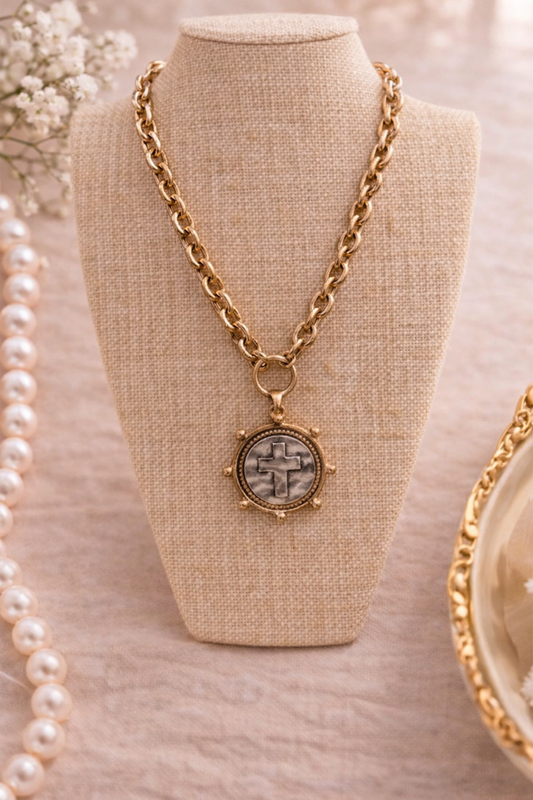 "Heritage Cross" Coin Necklace
