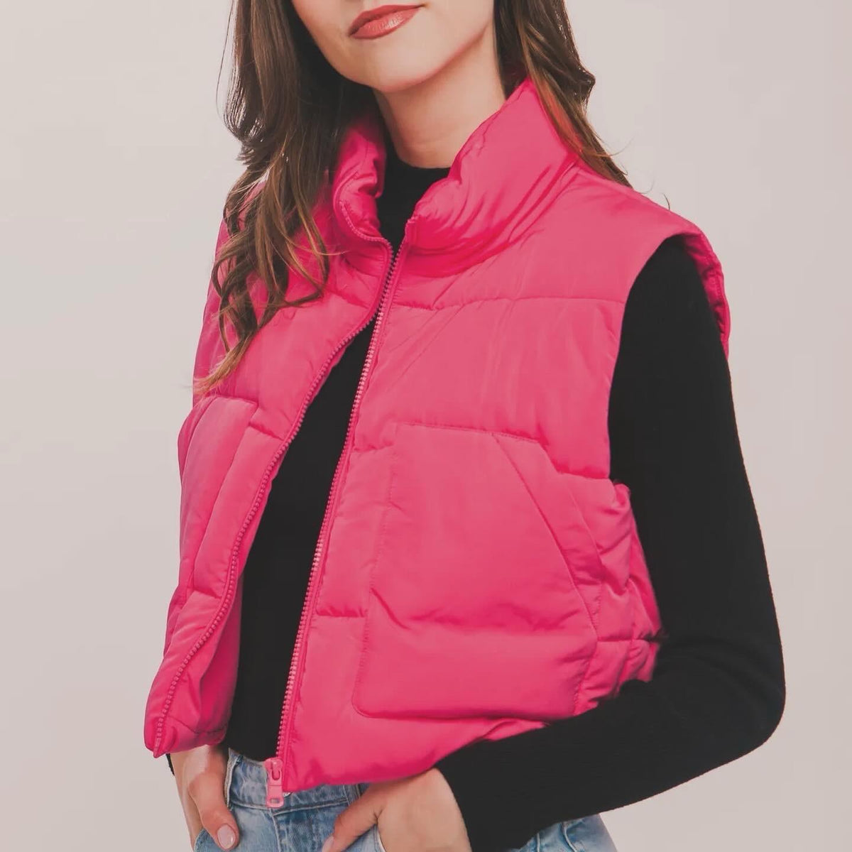 Puffer Vest With Pockets
