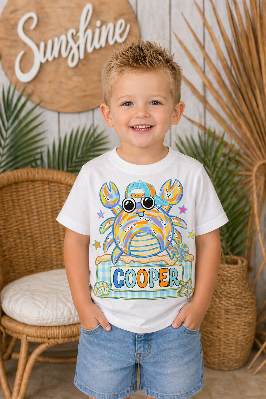 Personalized "Crabby" Tee - Boys/Girls
