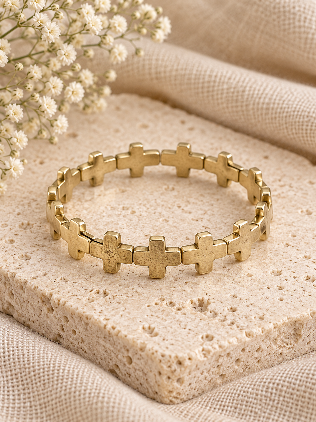 Golden Grace Cross Bracelet