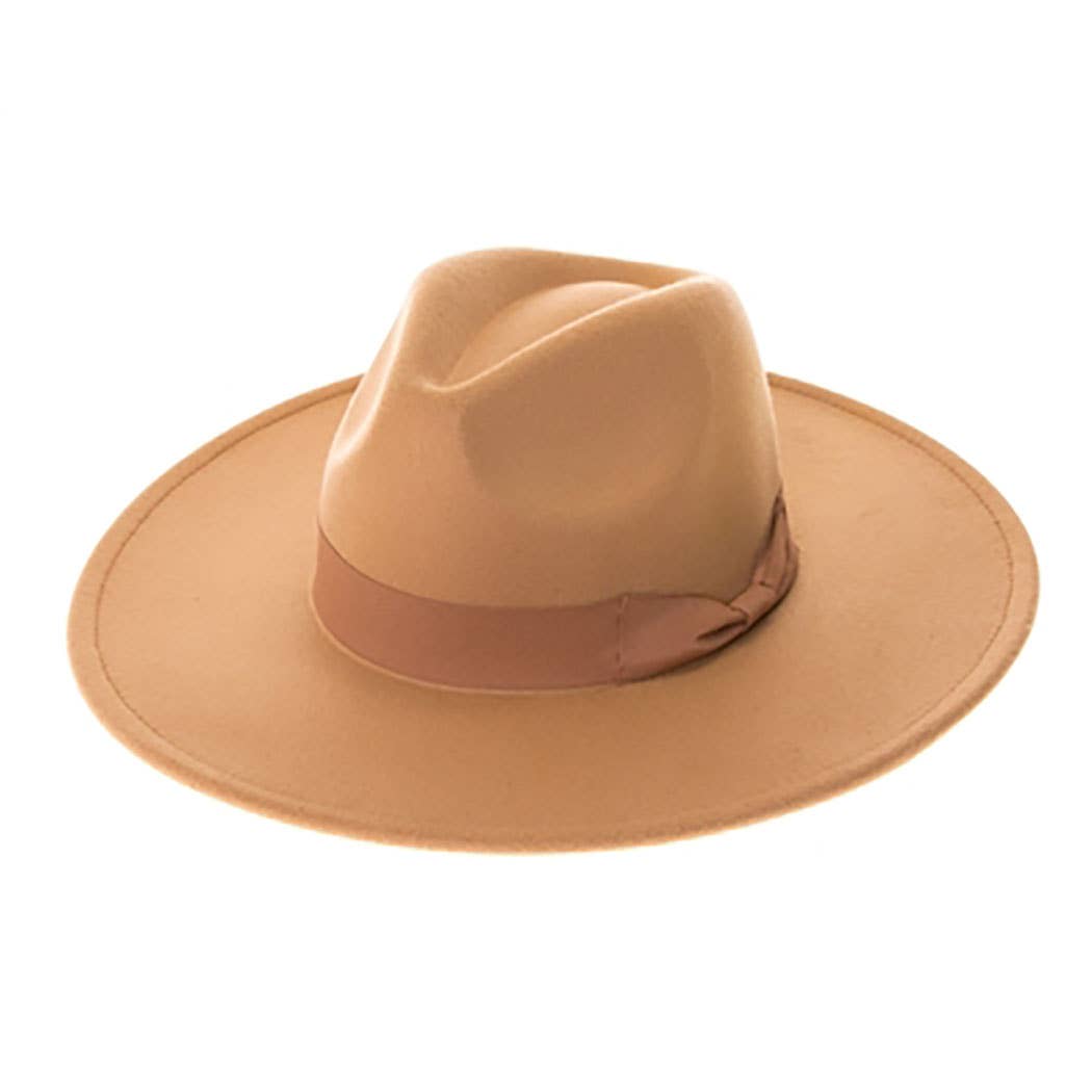 Vegan Felt Wide Brim Panama Hat