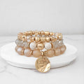 Boho Beads Coin Bracelet Set