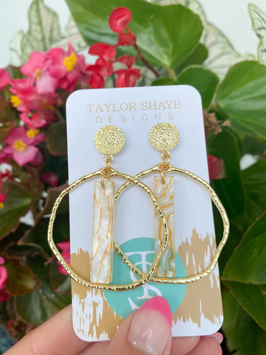 Carrie Stick Round Hoops by Taylor Shaye Designs