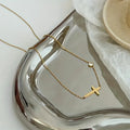 Ultra Thin Chain Link Cross Bracelet