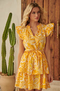 Dayglow Tropics Marisol Tiered Mini Dress