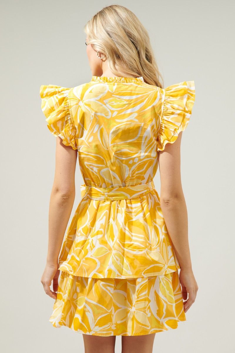 Dayglow Tropics Marisol Tiered Mini Dress