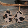 Vintage Baroque Style Leopard Alloy Flannel Dangle Earrings