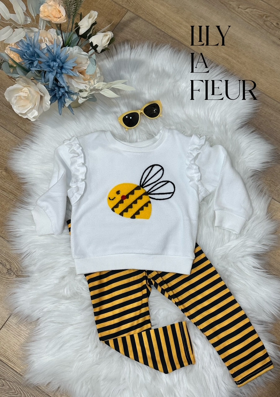 Embroidered Bumblebee 2-piece Set