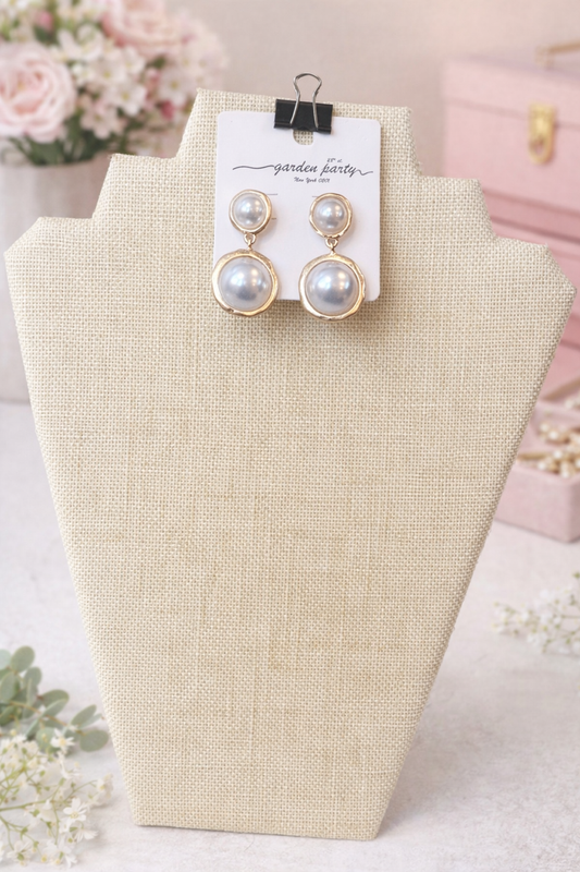 Tiered Pearl Drop Earrings