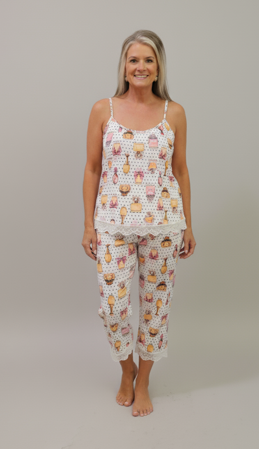 Polka Dot and Perfume PJ Set