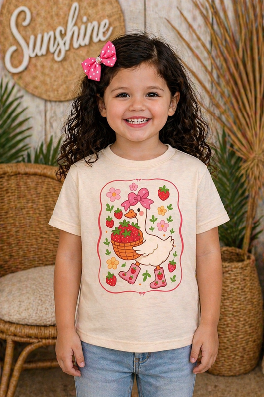 Strawberry Patch Goose Tee