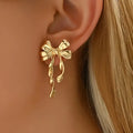 Gold Bow Earrings