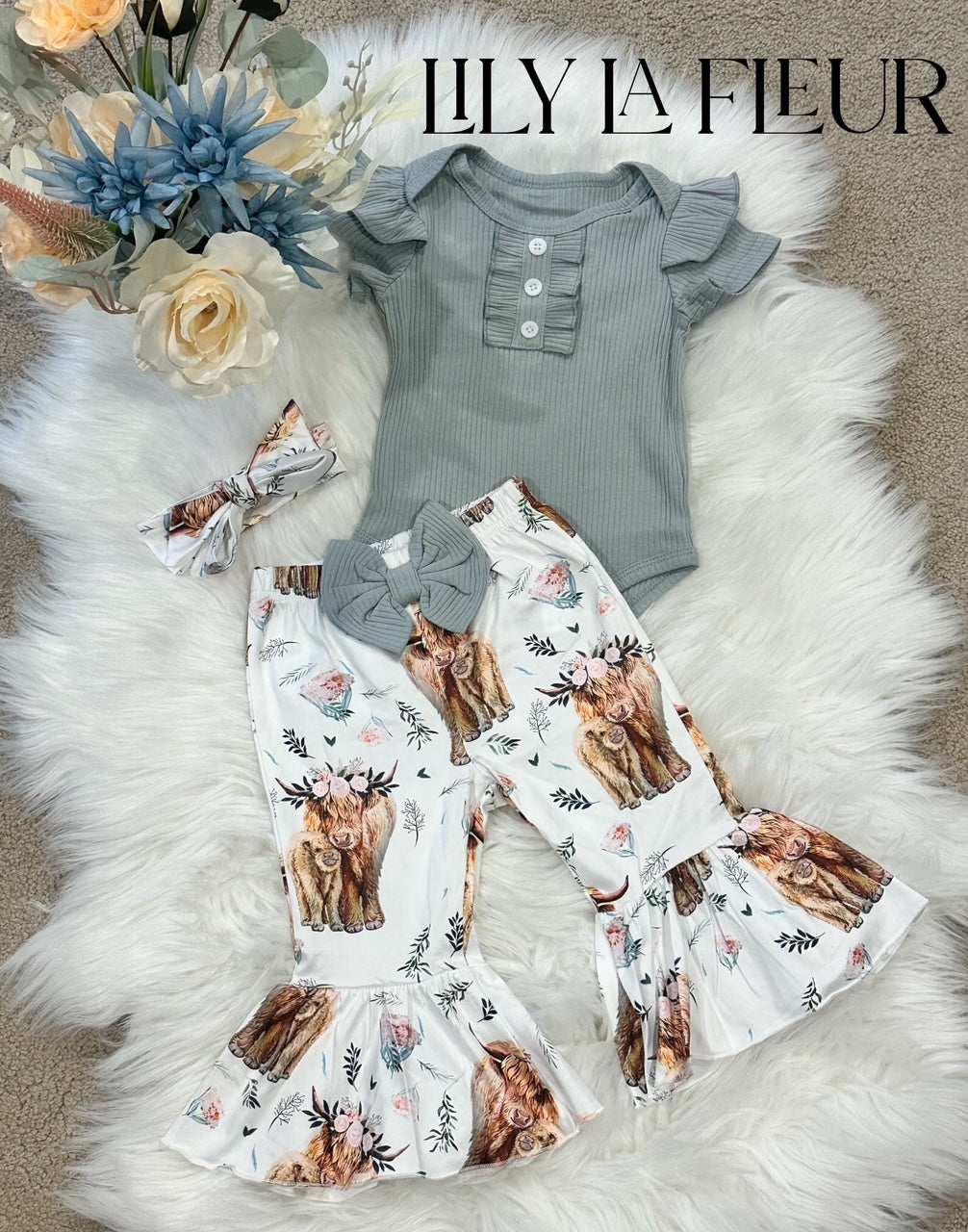 Highland Flare Ruffle Pant Set