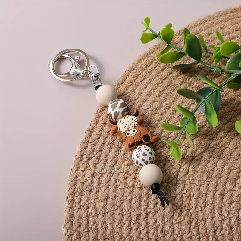 Highland Silicone Beaded Keychain