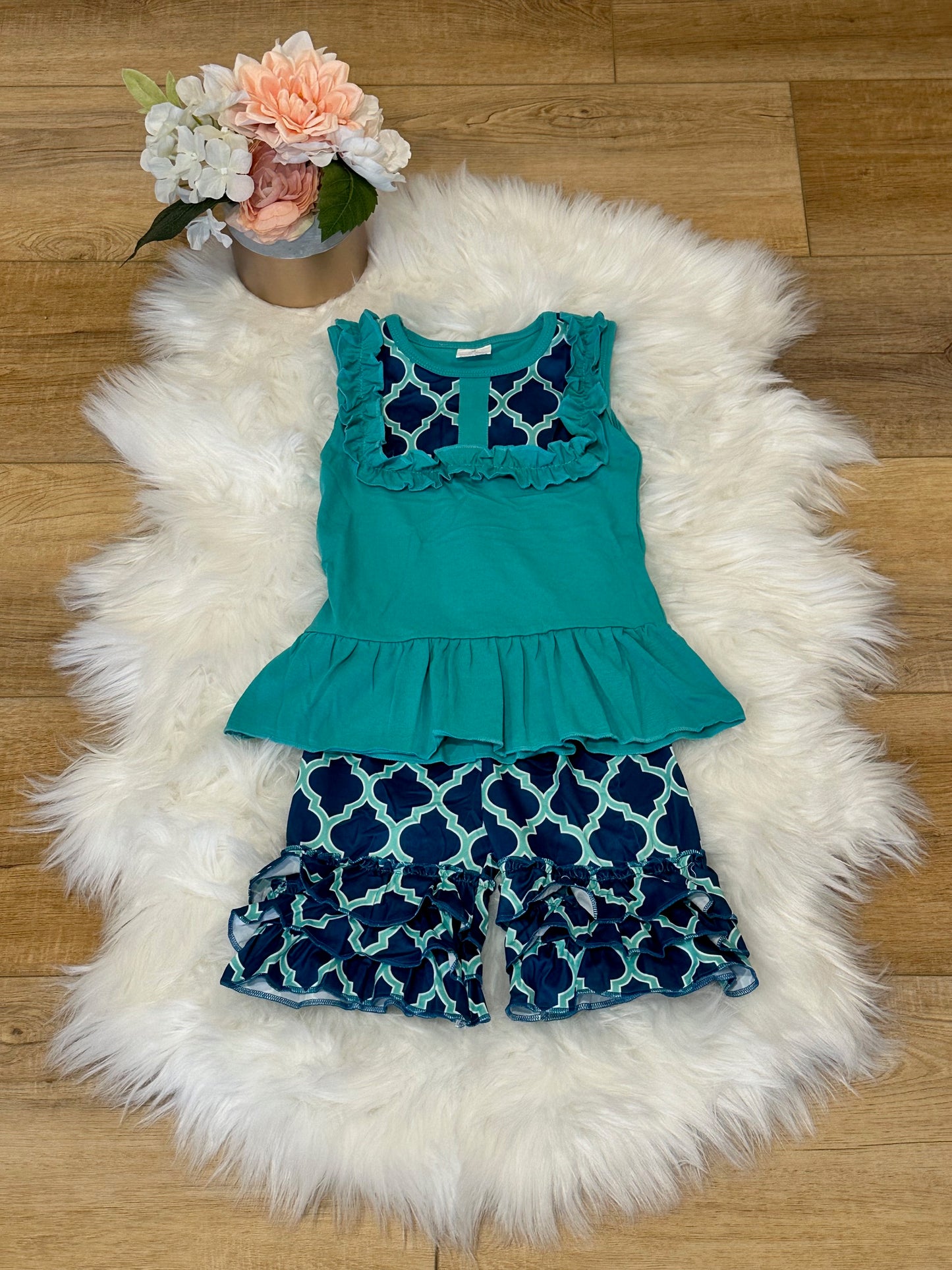 Ruffled Tank and Short Set