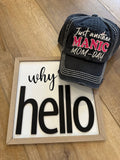 "Just Another Manic Mom-Day" Vintage Distressed Ball Cap