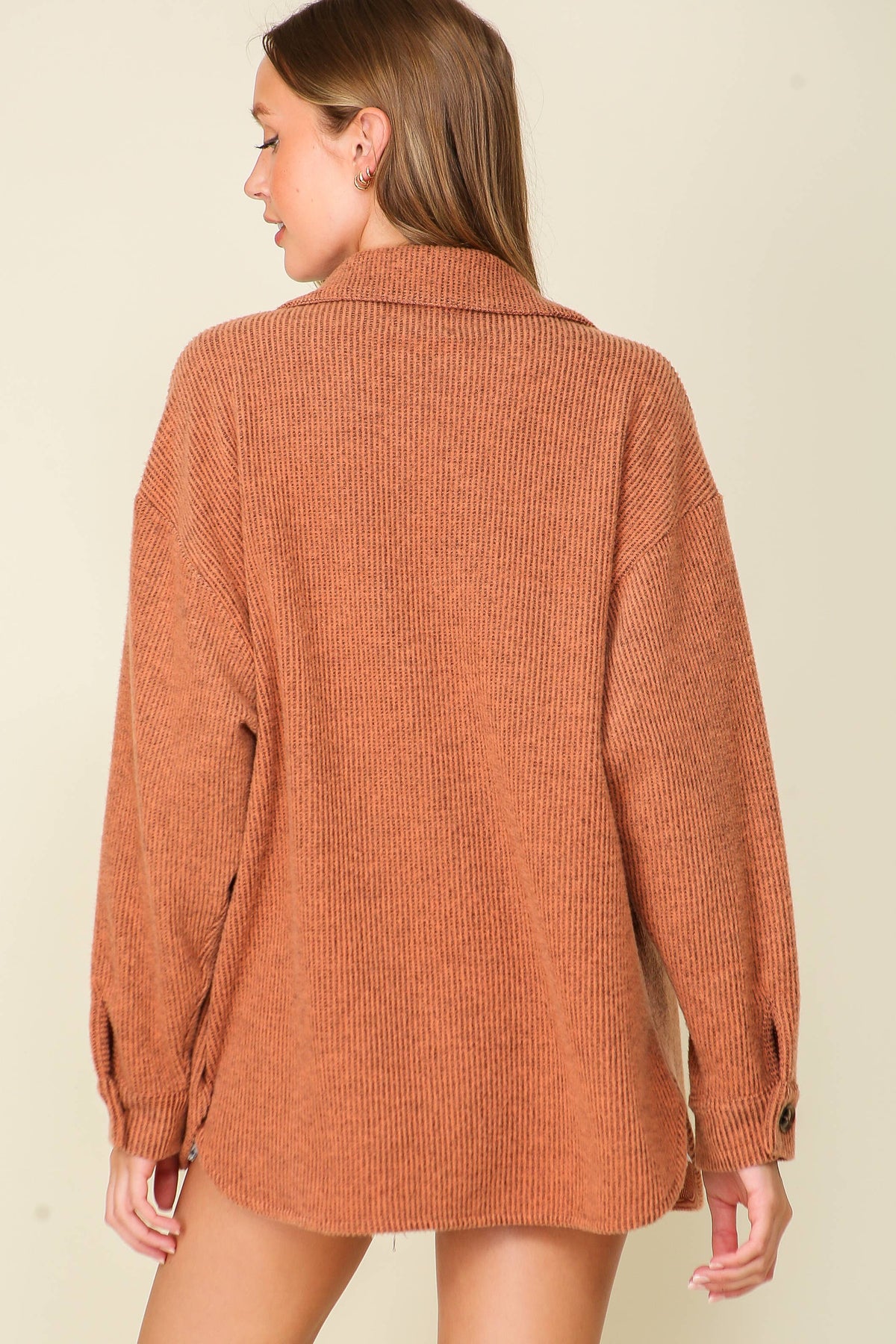 Cozy Crush Waffle Knit Shacket