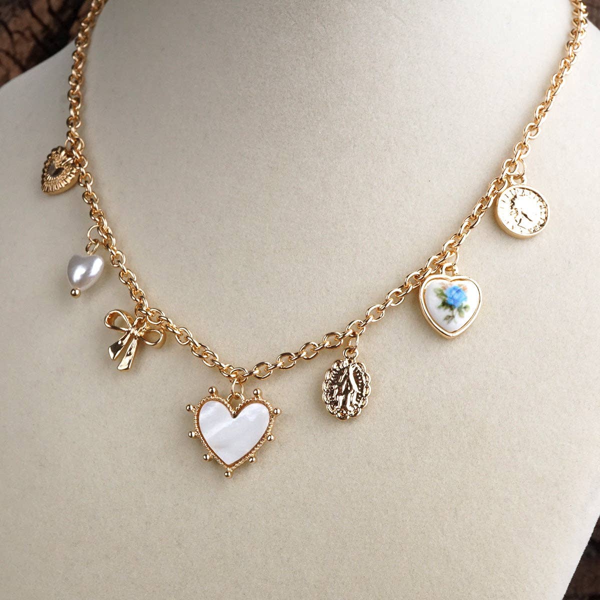 Keepsake Hearts – Multi-Charm Necklace