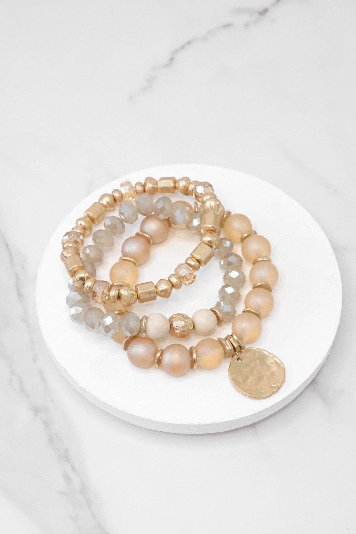 Boho Beads Coin Bracelet Set