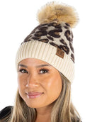 C.C Leopard Faux fur Beanie - Beige